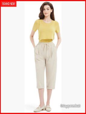 Lightweight Quick Dry Capri Pants with Pockets for Hiking Travel Casual